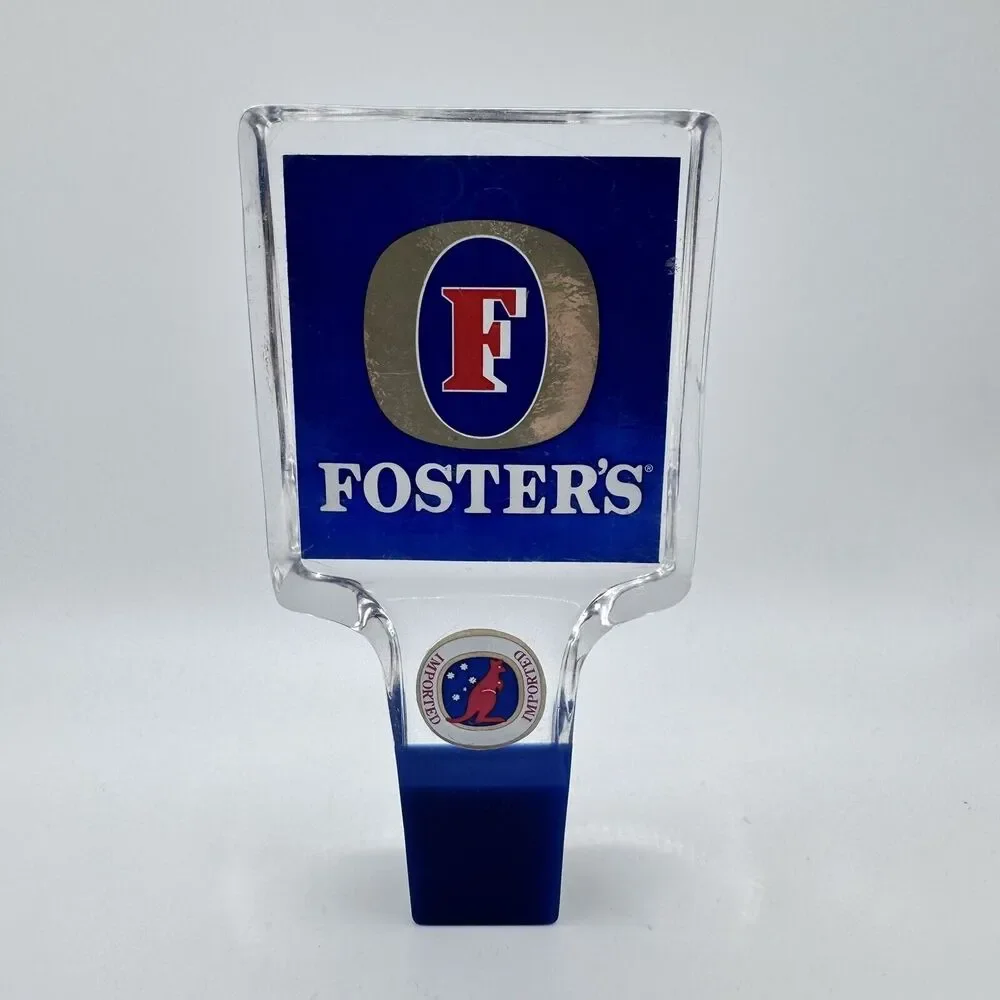 Beer Tap Handle Fosters Foster's Lager Australian Vintage Bar Acrylic Pub Tavern